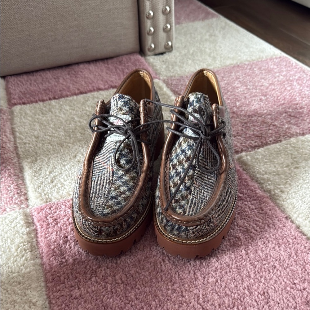 GH Bass Plaid Oxfords